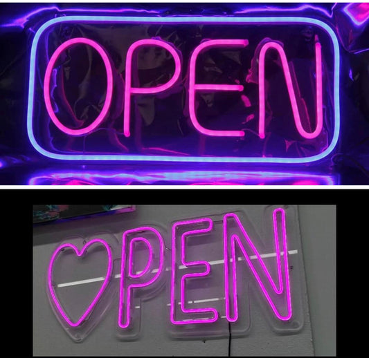 OPEN SIGN 12 x 24 GIRLY VERSION